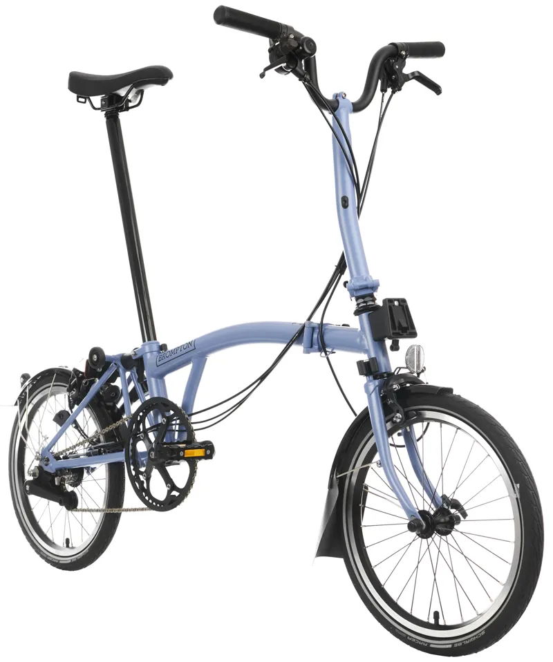 Brompton C Line Explore Folding Bike 2023 in Cloud Blue-1